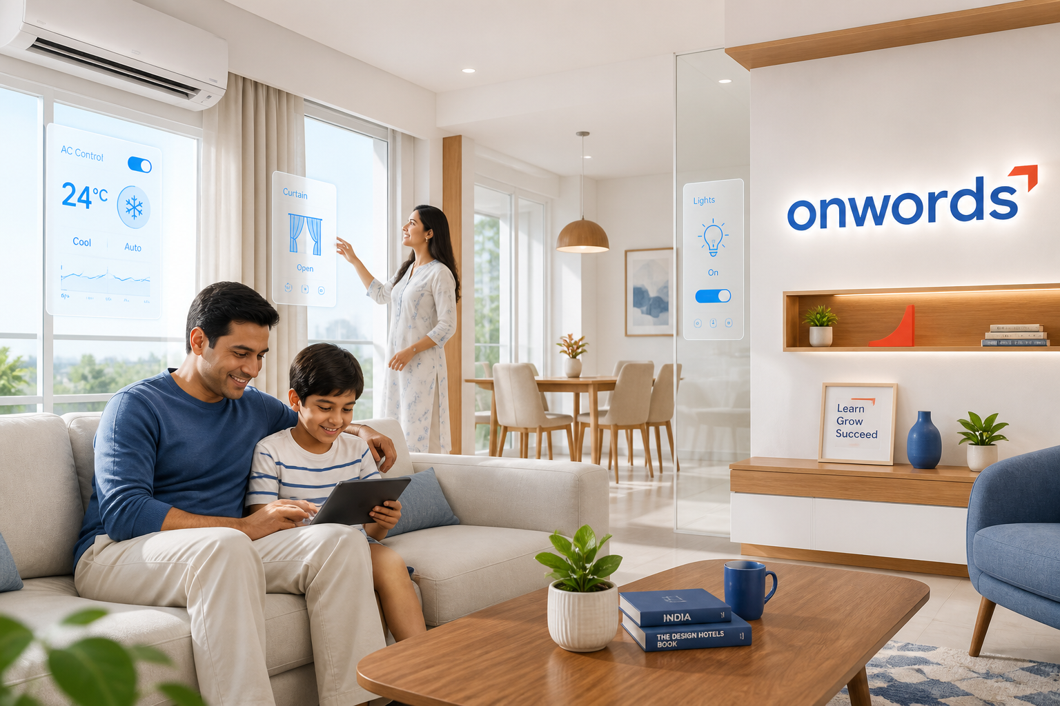A bright Onwords smart home